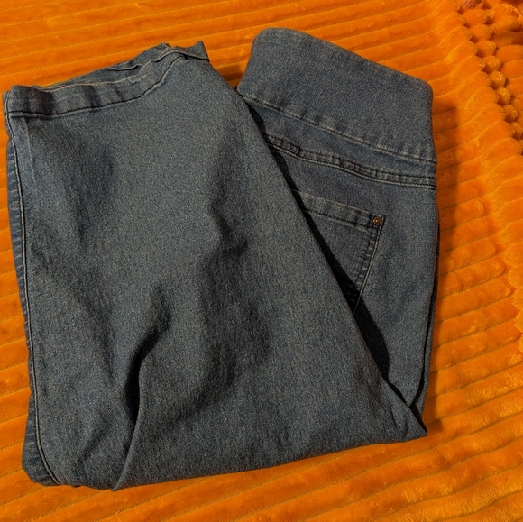 Time and Tru Women's Denim Capris - Medium Blue - Picture 7 of 7